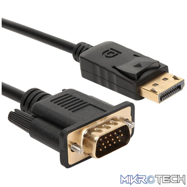 Gizzu 1080P DisplayPort to VGA Cable 1.8m Poly - Image 2