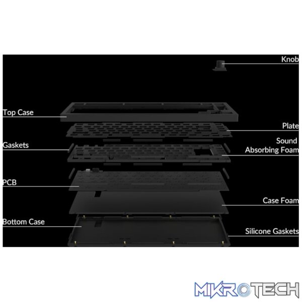 Keychron Q1 75% Barebone RGB Wired Keyboard - Black - Image 2