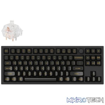 Keychron Q3 80% Brown Switches Aluminium RGB Wired Keyboard - Black