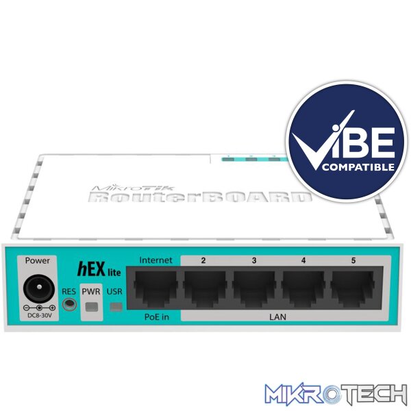M-RB750r27 MikroTik hEX Lite Desktop Router - ViBE Compatible - Image 1