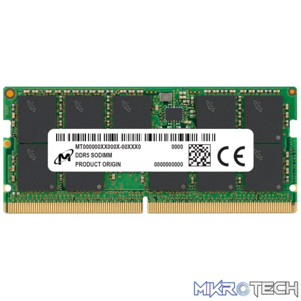 Micron MTC20C2085S1TC48BR 32GB 4800MHz DDR5 ECC SODIMM Memory Micron MTC20C2085S1TC48BR 32GB 4800MHz DDR5 ECC SODIMM Memory