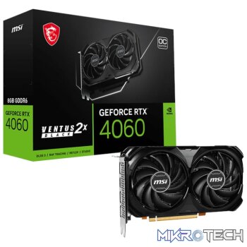 MSI Nvidia GeForce RTX 4060 Ventus 2x Black 8G GDDR6X 128-BIT Graphics Card