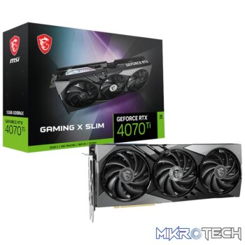 MSI Nvidia GeForce RTX 4070Ti Gaming X SLIM 12G GDDR6X 256-BIT Graphics Card