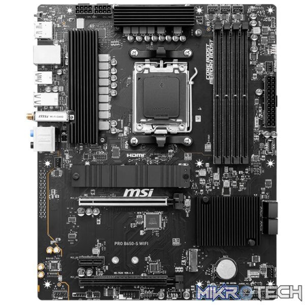 MSI PRO B650-S Wi-Fi AMD AM5 mATX Gaming Motherboard - Image 2