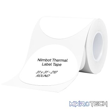 NIIMBOT B1/B21/B3S Thermal Label 31x31mm - 210 Labels Per Roll - White Round