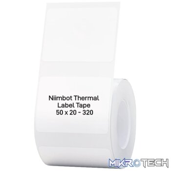 NIIMBOT B1/B21/B3S Thermal Label 50x20mm - 320 Labels Per Roll - White
