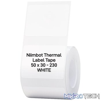 NIIMBOT B1/B21/B3S Thermal Label 50x30mm - 230 Labels Per Roll - White