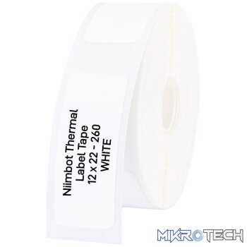 NIIMBOT D11/D110/D101/H1S Thermal Label 12x22mm - 260 Labels Per Roll - White
