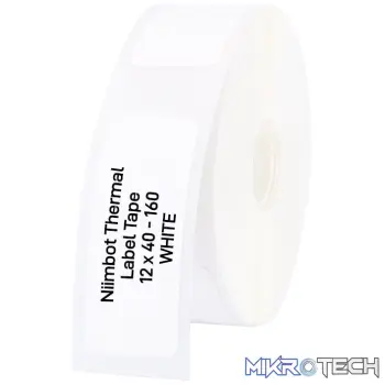 NIIMBOT D11/D110/D101/H1S Thermal Label 12x40mm - 160 Labels Per Roll - White