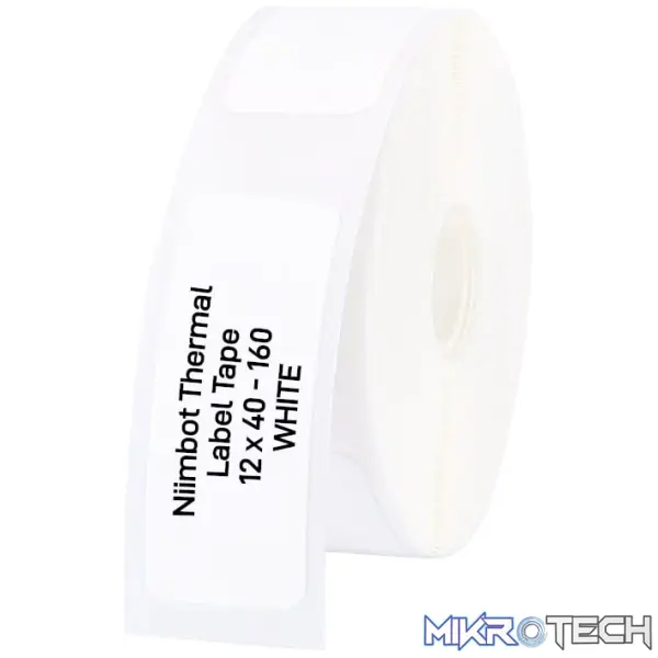 NIIMBOT D11/D110/D101/H1S Thermal Label 12x40mm - 160 Labels Per Roll - White NIIMBOT D11/D110/D101/H1S Thermal Label 12x40mm - 160 Labels Per Roll - White