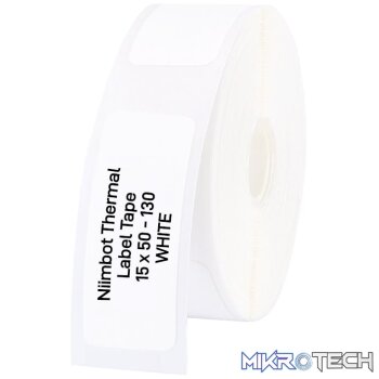 NIIMBOT D11/D110/D101/H1S Thermal Label 15x50mm - 130 Labels Per Roll - White