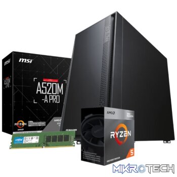 PCBuilder AMD Ryzen 5 4600G HOME MASTER Windows 11 Desktop PC