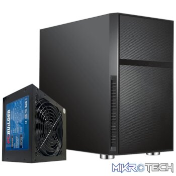 PCBuilder Black Box Micro-ATX Chassis + 300W PSU