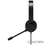 Port Connect USB Headset 1.8m Cable with Mic and Padded/Soft Cushions Black - Image 3