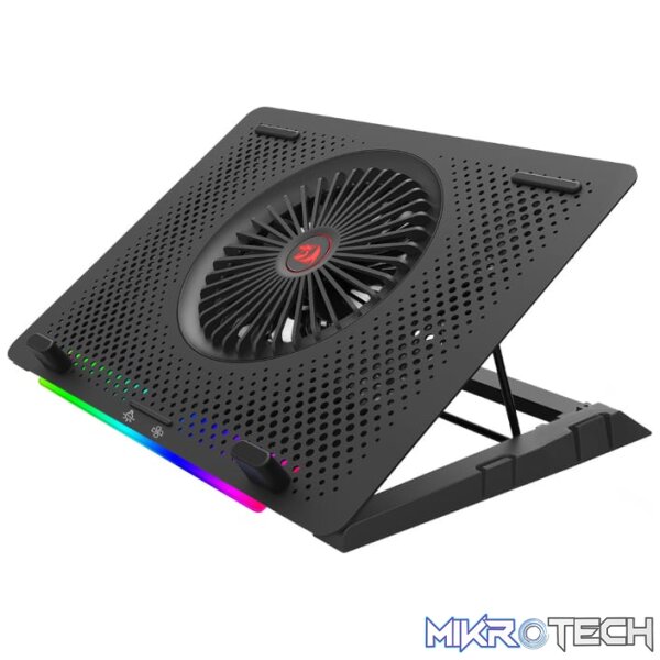 REDRAGON Dual USB 5 Fan RGB Gaming Notebook Stand - Image 2