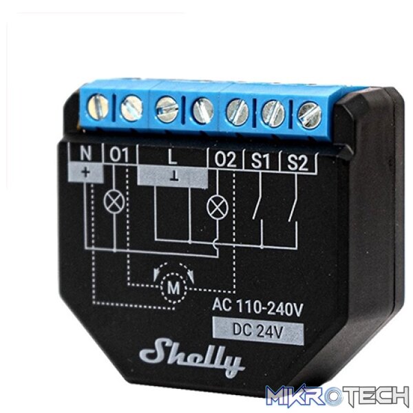 Shelly-PLUS-2PM-1 Shelly Smart Wi-Fi Relay with Power Monitoring - Image 1