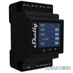Shelly Smart Wi-Fi Relay with Power Monitoring, 4 channel, 16A, DIN rail - Image 2