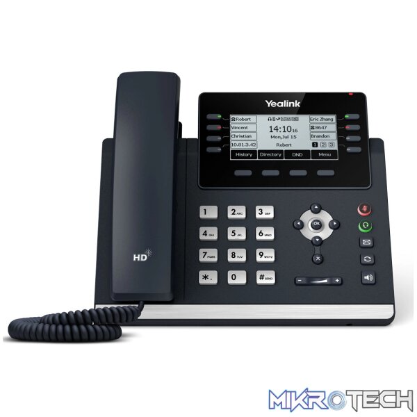 T43U-front9 Yealink Advanced Gigabit IP Phone with Dual USB Ports - Image 1