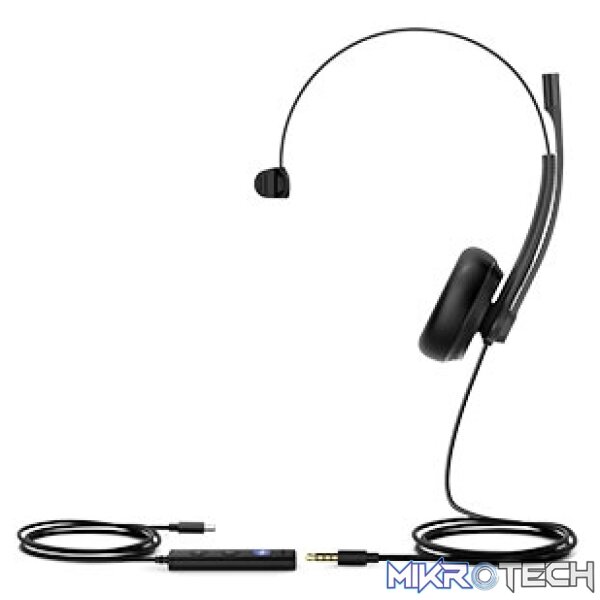 UH34-SE-MONO-USBC-1 Yealink UH34 Special Edition Mono Headset with USB-C Connection - Image 1