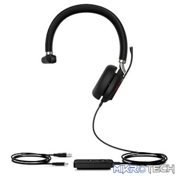 UH38-MONO-16 Yealink Mono Headset with USB-C and Bluetooth - Image 1