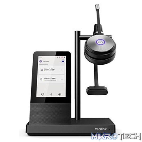 Yealink-WH66-MONO-3 Yealink DECT Wireless On-Ear Mono Headset with Touch Screen Base Station - Image 1