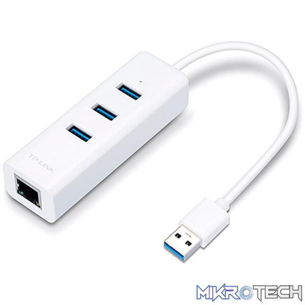 UE330_6f31 TP-Link USB 3.0 3-Port Hub & Gigabit Ethernet Adapter - Image 1