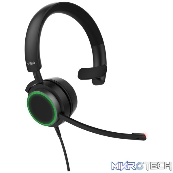 12282 Snom A330M Mono Over-Ear Headset, Passive Noise Cancellation, VoIP Phone Headset, USB/3.5mm - Image 1