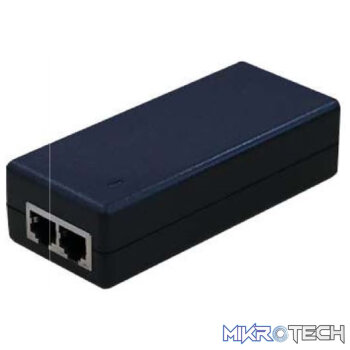Gigabit Power over Ethernet (PoE) Injector. 24V, 1A, Passive, 25 Watt Max.