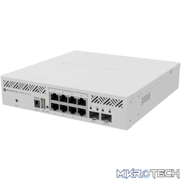 13587 MikroTik CRS310-8G+2S+IN 8 Port 2.5Gbe Cloud Router Switch with SFP+ - Image 1