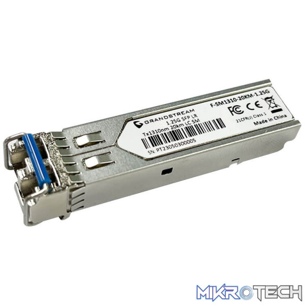 13602 Grandstream GWN - Single-Mode SFP, 1310nm Wave-Length, 20-km, 1.25Gbps - Image 1