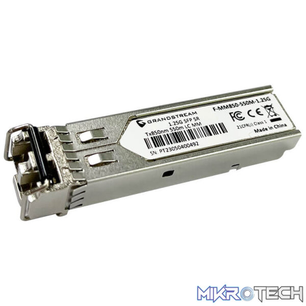 13603 Grandstream GWN - Multi-Mode SFP, 850nm Wave-Length, 550-Meter, 1.25Gbps - Image 1