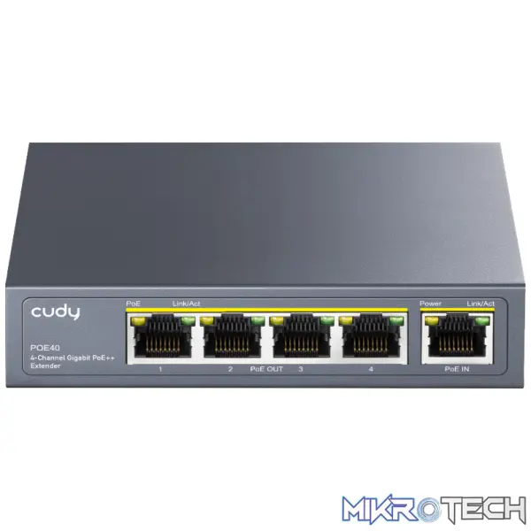 CD-GSPOE40 Cudy 4 Port Gigabit PoE 1x PoE Input 60W Switch | POE40 - Image 1