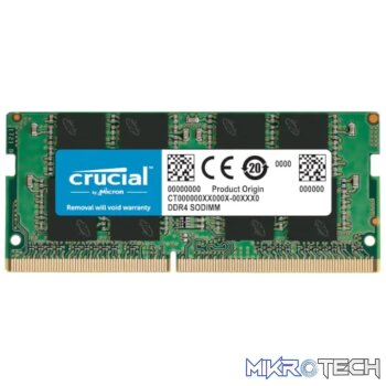 Crucial 8GB 3200MHz DDR4 Single Rank SODIMM Notebook Memory