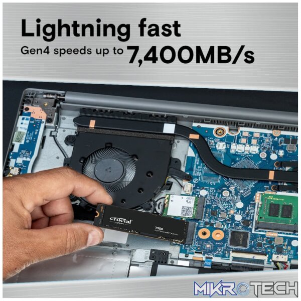 Crucial T500 1TB M.2 NVMe Gen4 NAND SSD - Image 3