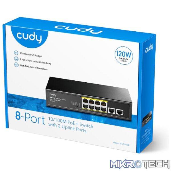 Cudy 10-Port Unmanaged PoE+ Switch - Image 4