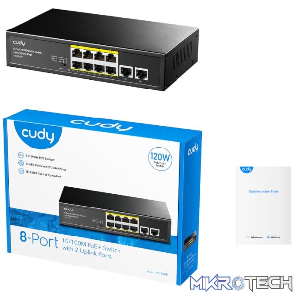 Cudy 10-Port Unmanaged PoE+ Switch - Image 5