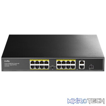 Cudy 16-Port Unmanaged PoE+ Switch - Rack Mount