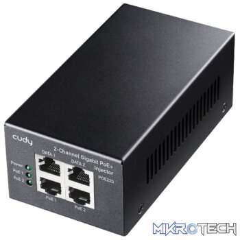 Cudy 2-Channel 30W Gigabit PoE+ Injector