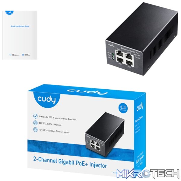 Cudy 2-Channel 30W Gigabit PoE+ Injector - Image 6