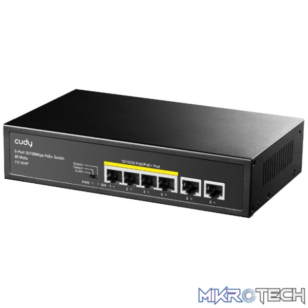 Cudy 6-Port Ethernet Unmanaged Switch - 4 Ports POE - Image 2