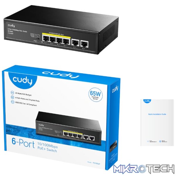 Cudy 6-Port Ethernet Unmanaged Switch - 4 Ports POE - Image 5