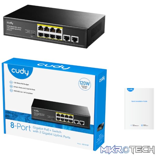 Cudy 8-Port Gigabit PoE+ Unmanaged Switch - Image 5