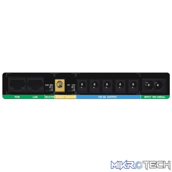 GIZZU 100W 46Wh 14400mAh Mini POE DC UPS LifePO4 - Black - Image 2