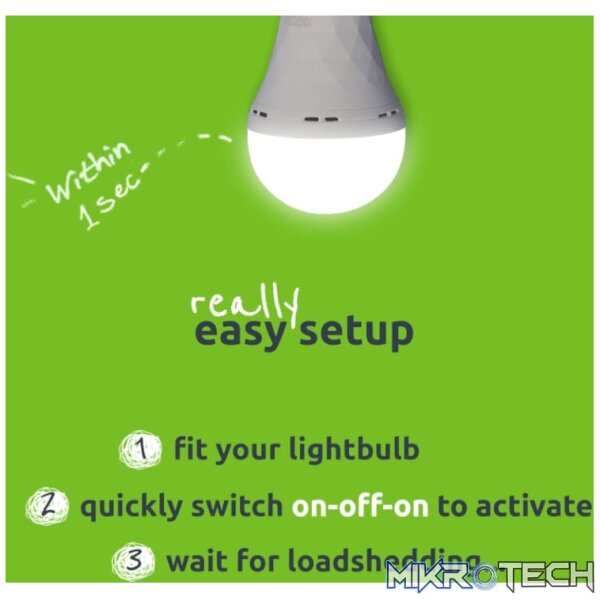 Gizzu Everglow Rechargeable Warm White Emergency LED Bulb - Screw-In - Image 6