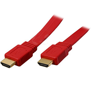 HDMI M-M 25M(VER 1.4) RED FLAT