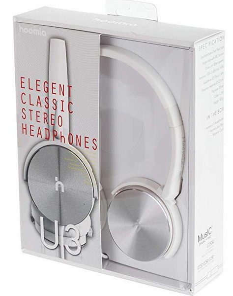 HEADPHONE WITH MIC WHITE AND SILVER