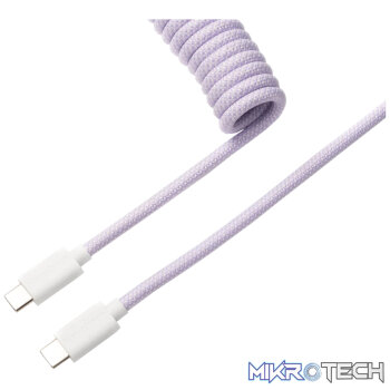 Keychron Coiled Aviator Cable - Light Purple/Straight