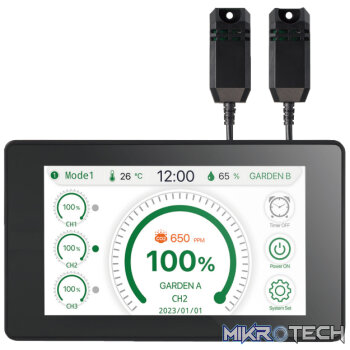 Kingbrite LED Horticulture Light Smart Controller|2 Temp|2 Humidity Sensors
