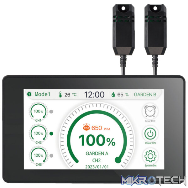 Kingbrite LED Horticulture Light Smart Controller|2 Temp|2 Humidity Sensors Kingbrite LED Horticulture Light Smart Controller|2 Temp|2 Humidity Sensors