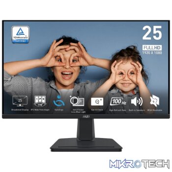 MSI PRO MP251 Professional Monitor 1920x1080 (FHD) IPS 1ms 100Hz HDMI Black